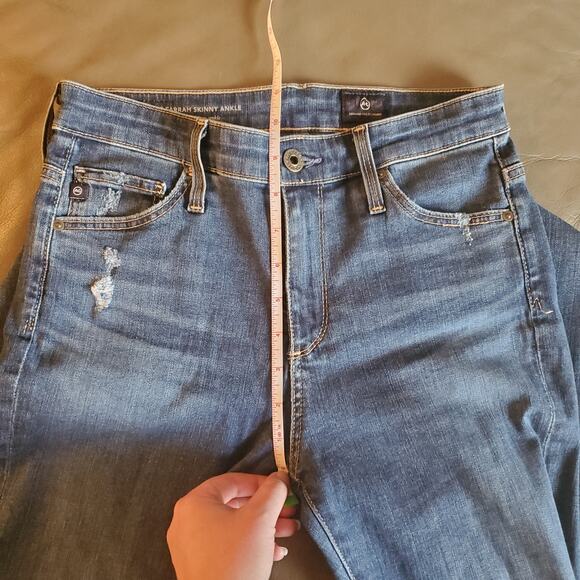 Adriano Goldschmied The Farrah High-Rise Skinny Ankle Women's Size 25R Blue Jean - Picture 12 of 14